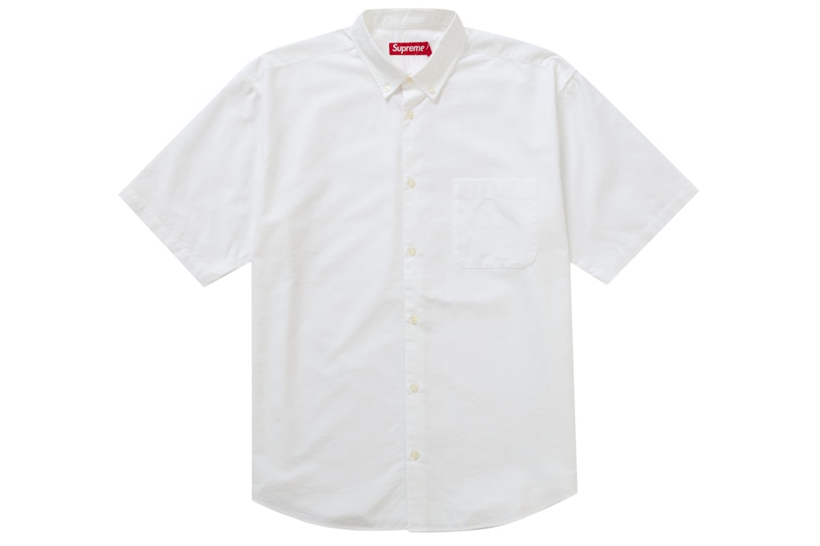 Pre-owned Supreme Loose Fit S/s Oxford Shirt Ss24 White