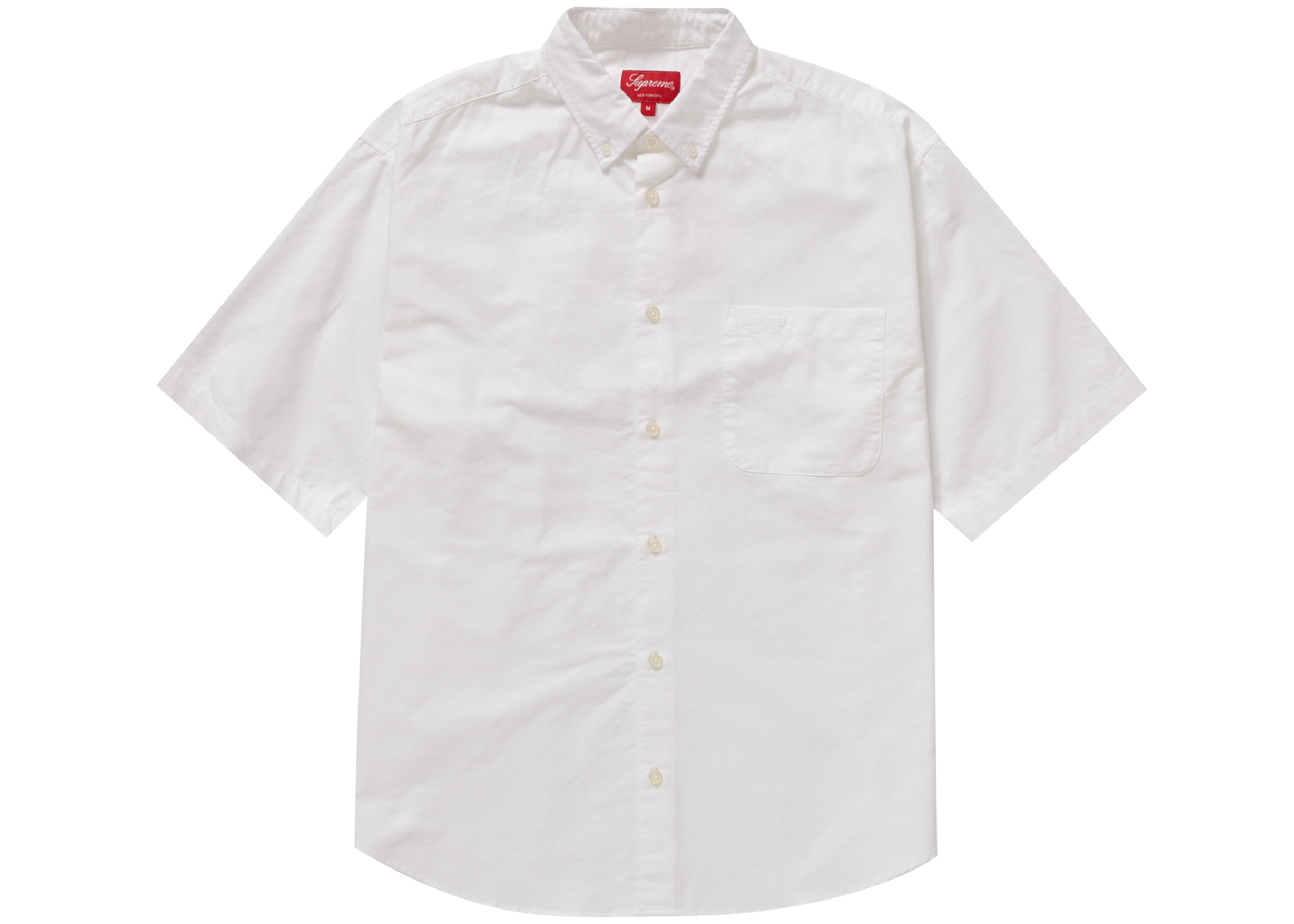 Supreme Loose Fit S/S Oxford Shirt White - SS23 Men's - US