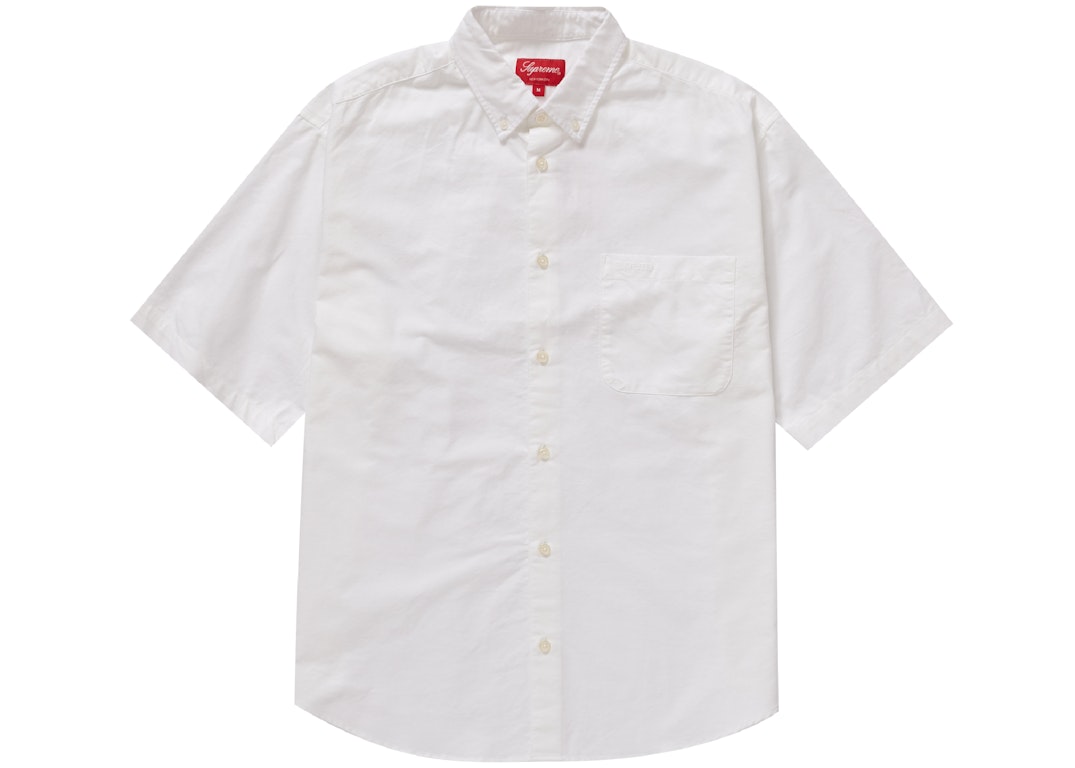Pre-owned Supreme Loose Fit S/s Oxford Shirt White