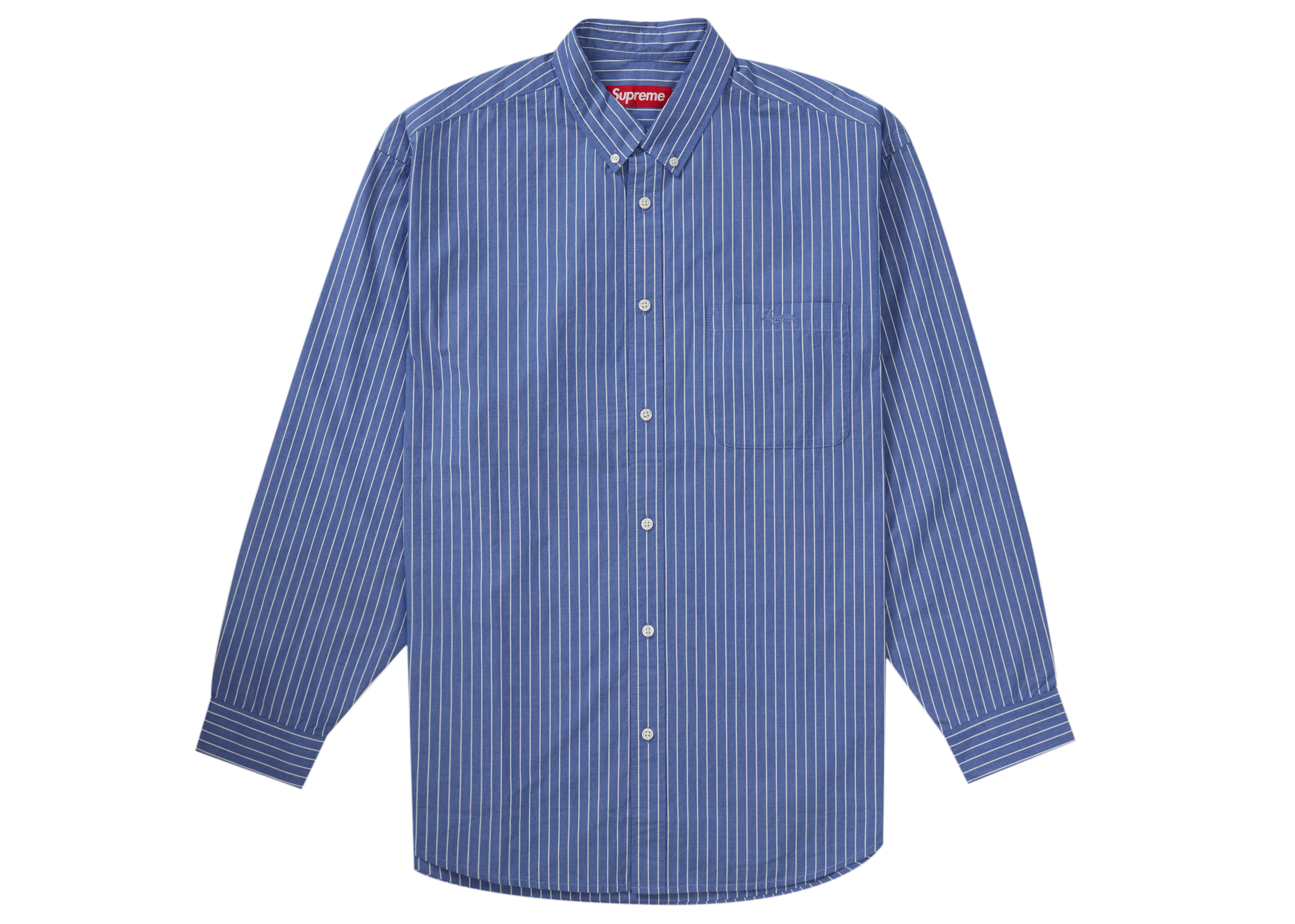 Supreme Loose Fit Stripe Shirt Blue メンズ - FW23 - JP