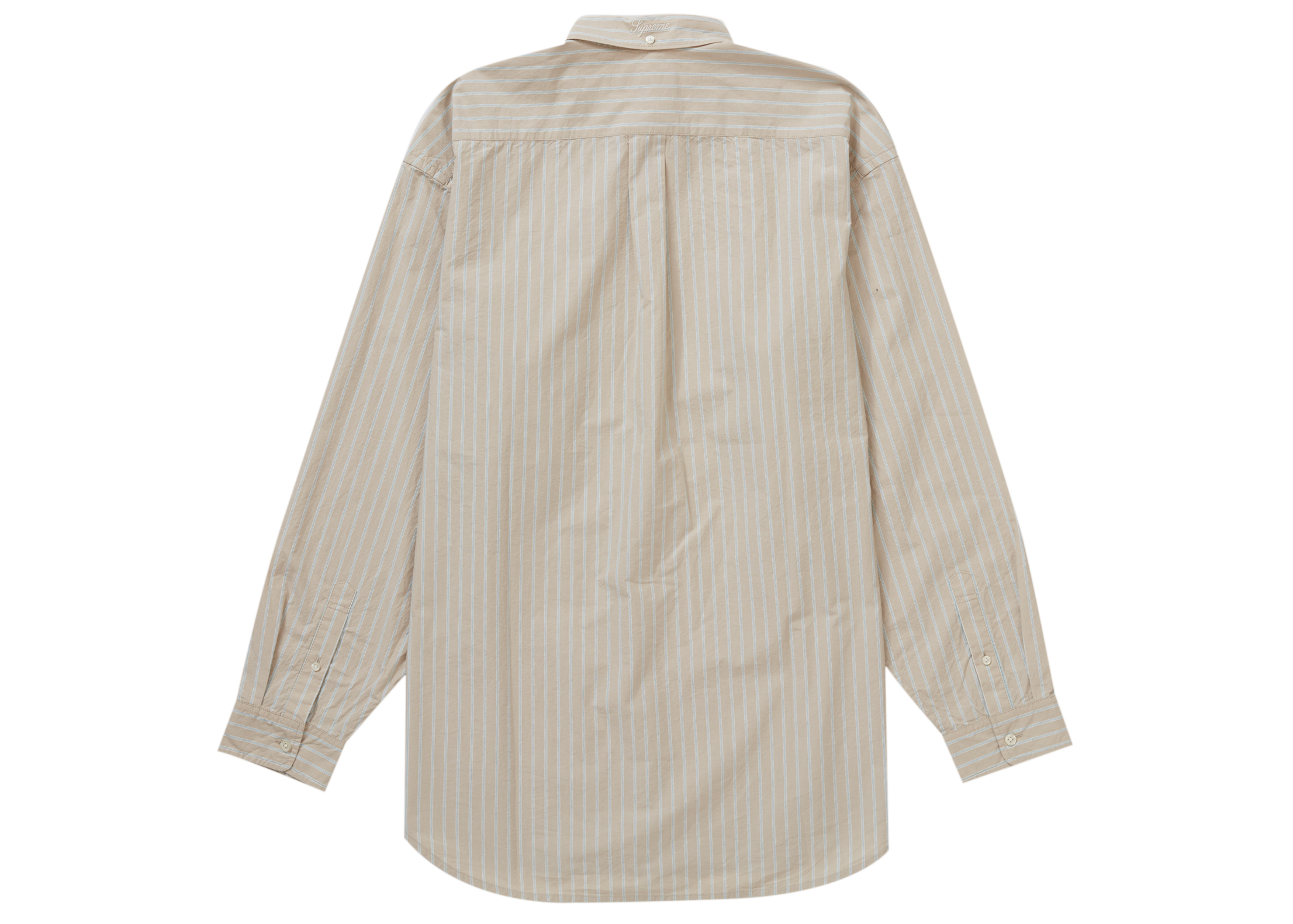 シュプリームストライプシャツ【正規品】Supreme Loose Fit Stripe Shirt tan