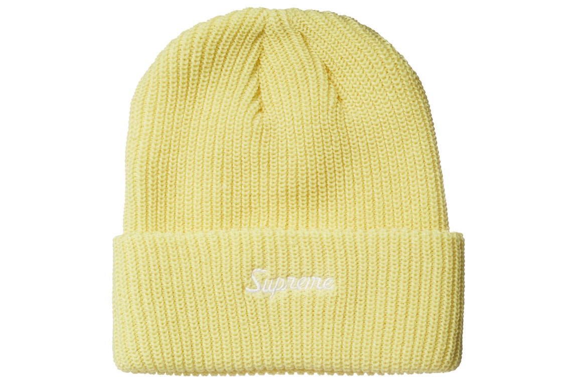 Pre-owned Supreme Loose Gauge Beanie (fw21) Light Yellow