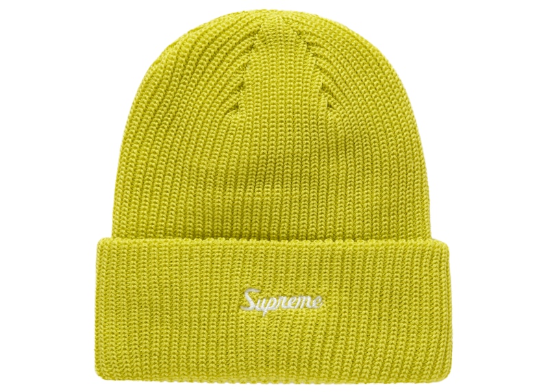 Pre-owned Supreme Loose Gauge Beanie (fw24) In Lime