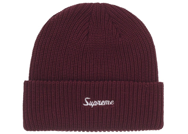 Pre-owned Supreme Loose Gauge Beanie (fw25) In Dark Red