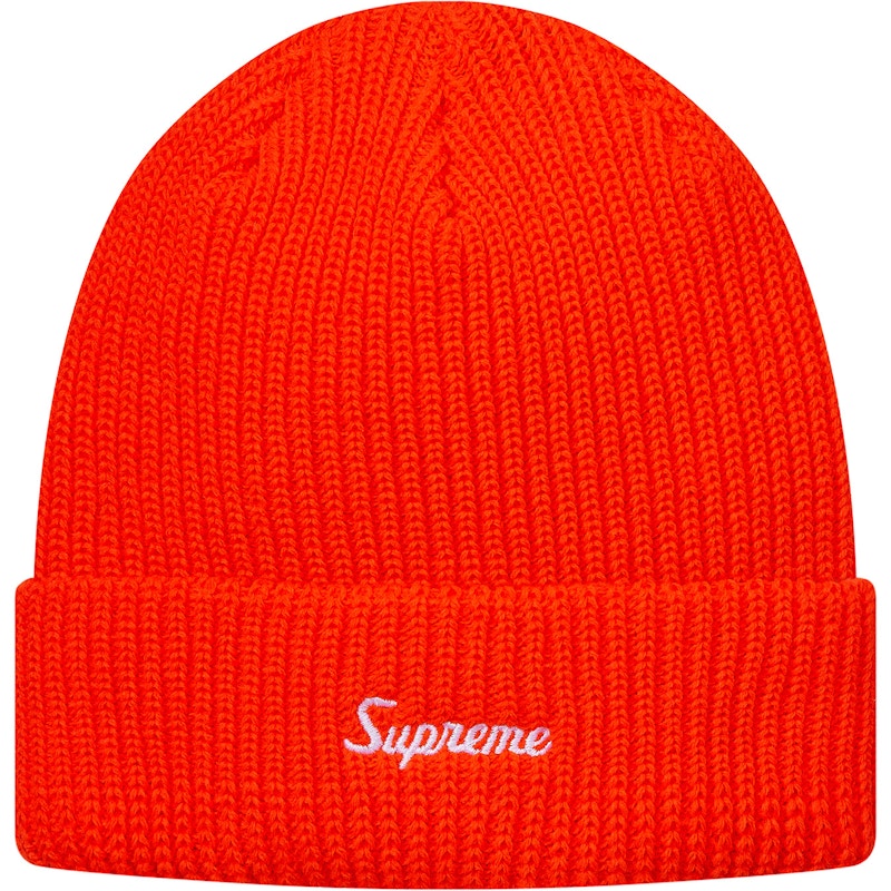 Supreme Loose Gauge Beanie Hi Vis Orange - FW17 - US