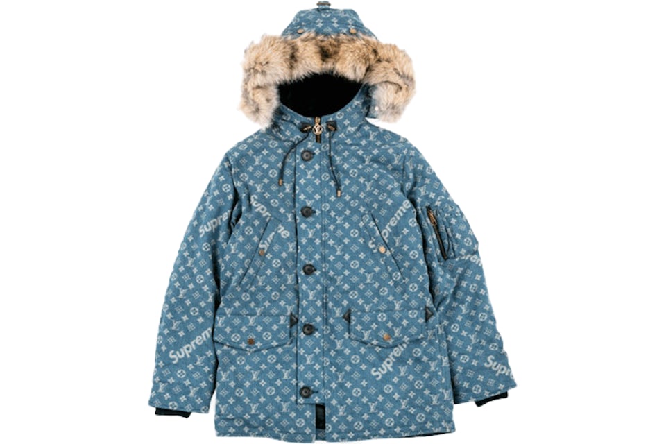 Supreme louis vuitton blue jean jacket Outlet