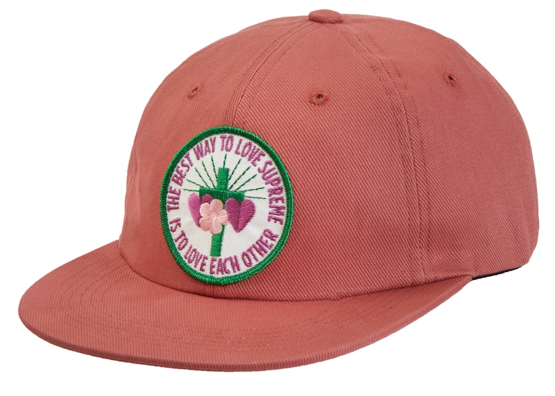 Supreme Love Each Other 6-Panel Light Red