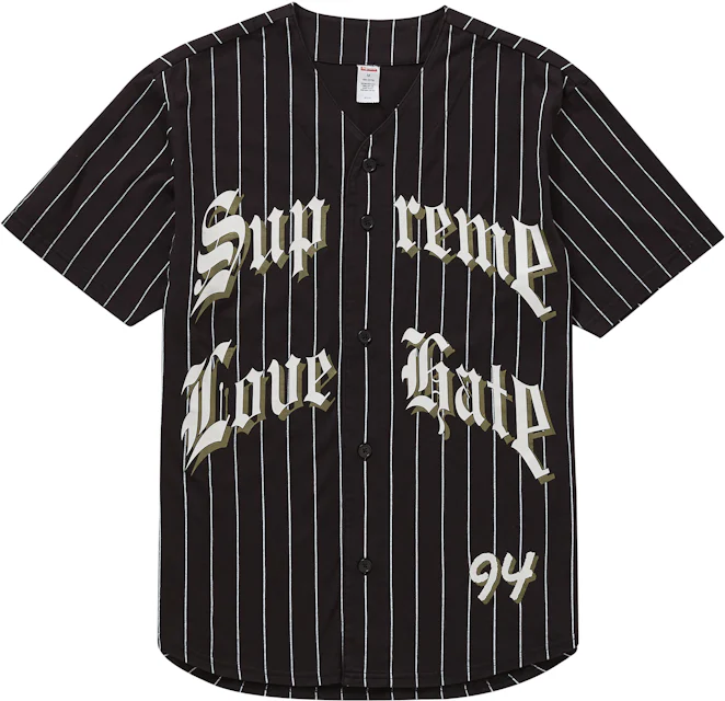 Buy Supreme Don't Hate Baseball Jersey 'Black' - SS21KN11 BLACK
