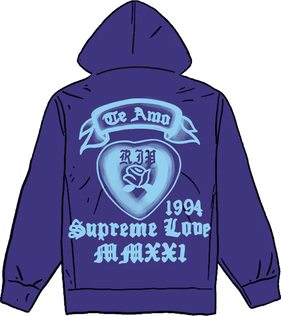 Supreme Love Hooded Sweatshirt Dark Royal