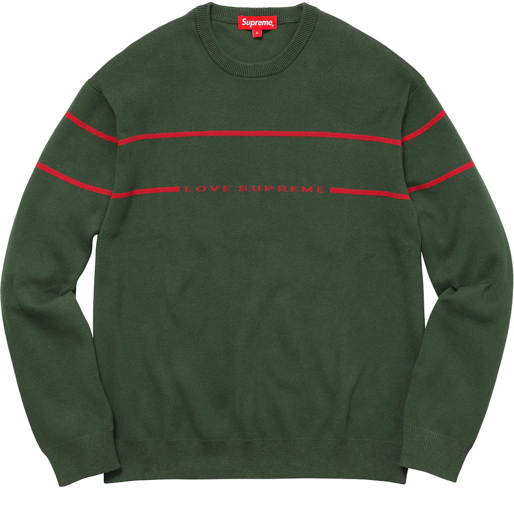 Supreme Love Supreme Sweater Green Men's - FW17 - US