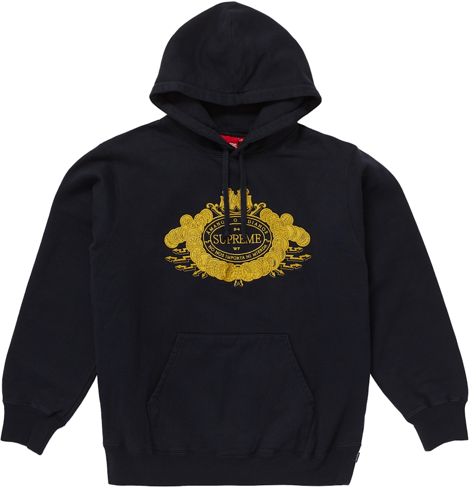 Supreme Love or Hate Hooded Sweatshirt Navy - FW18
