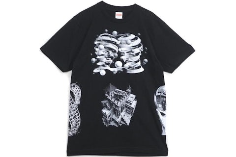 Supreme MC Escher Collage Tee Black Men's SS17 US