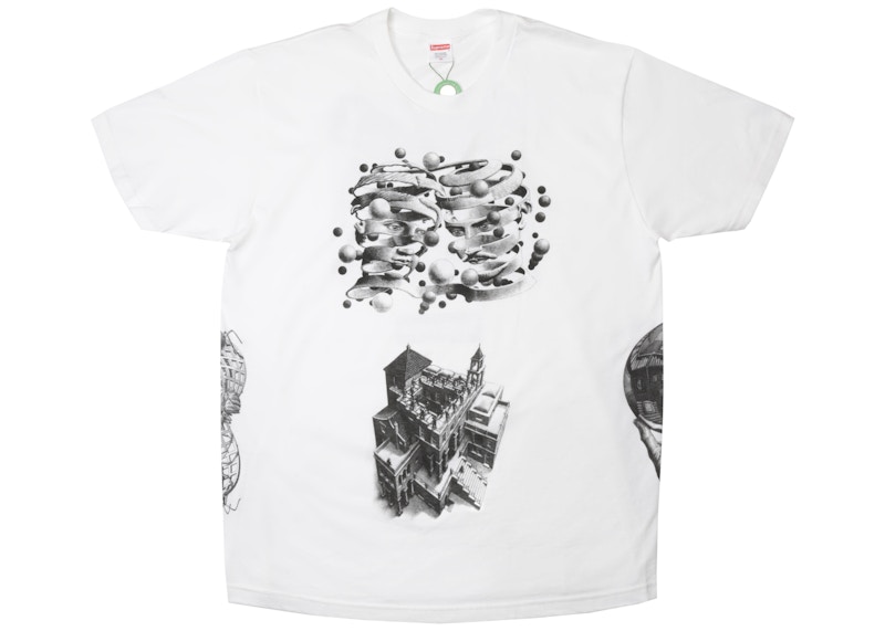 Supreme MC Escher Collage Tee White Men's - SS17 - US