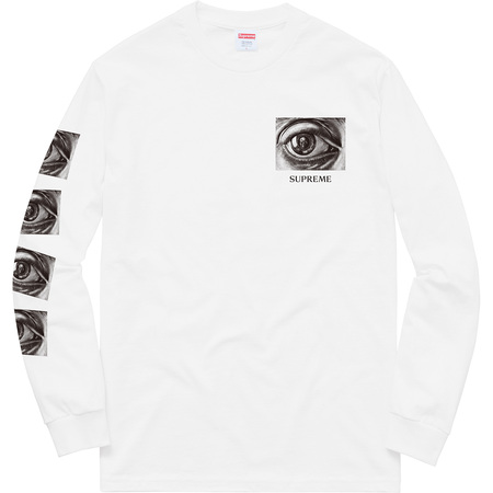 Supreme MC Escher Eye LS Tee White Men's - SS17 - US