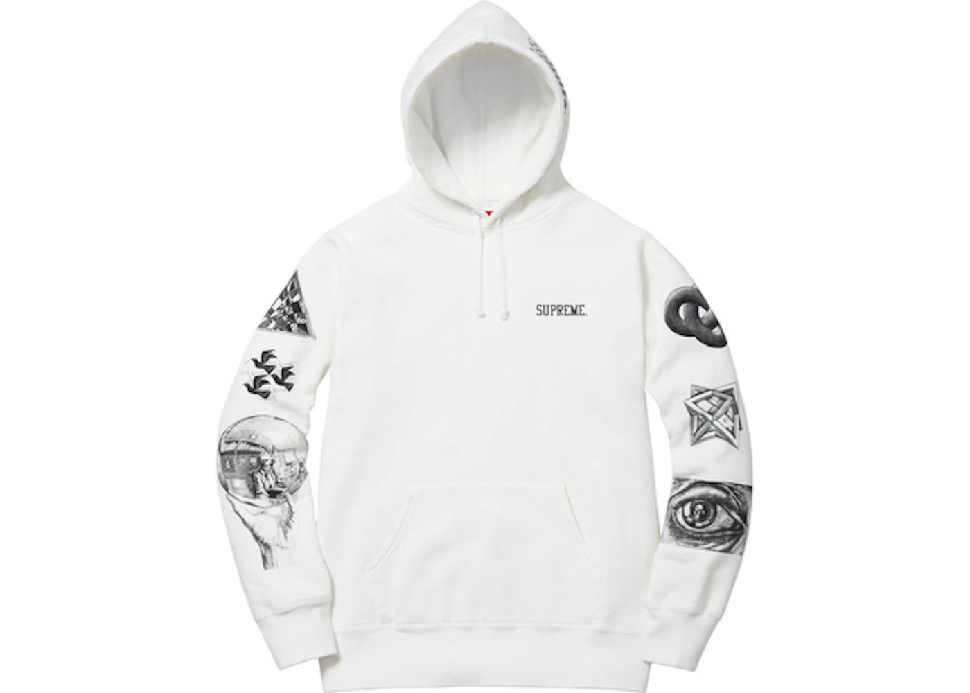 Supreme MC Escher Hoodie White Men's SS17 US