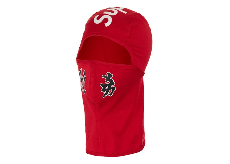 Supreme MLB Kanji Teams New York Yankees Lightweight Balaclava Red