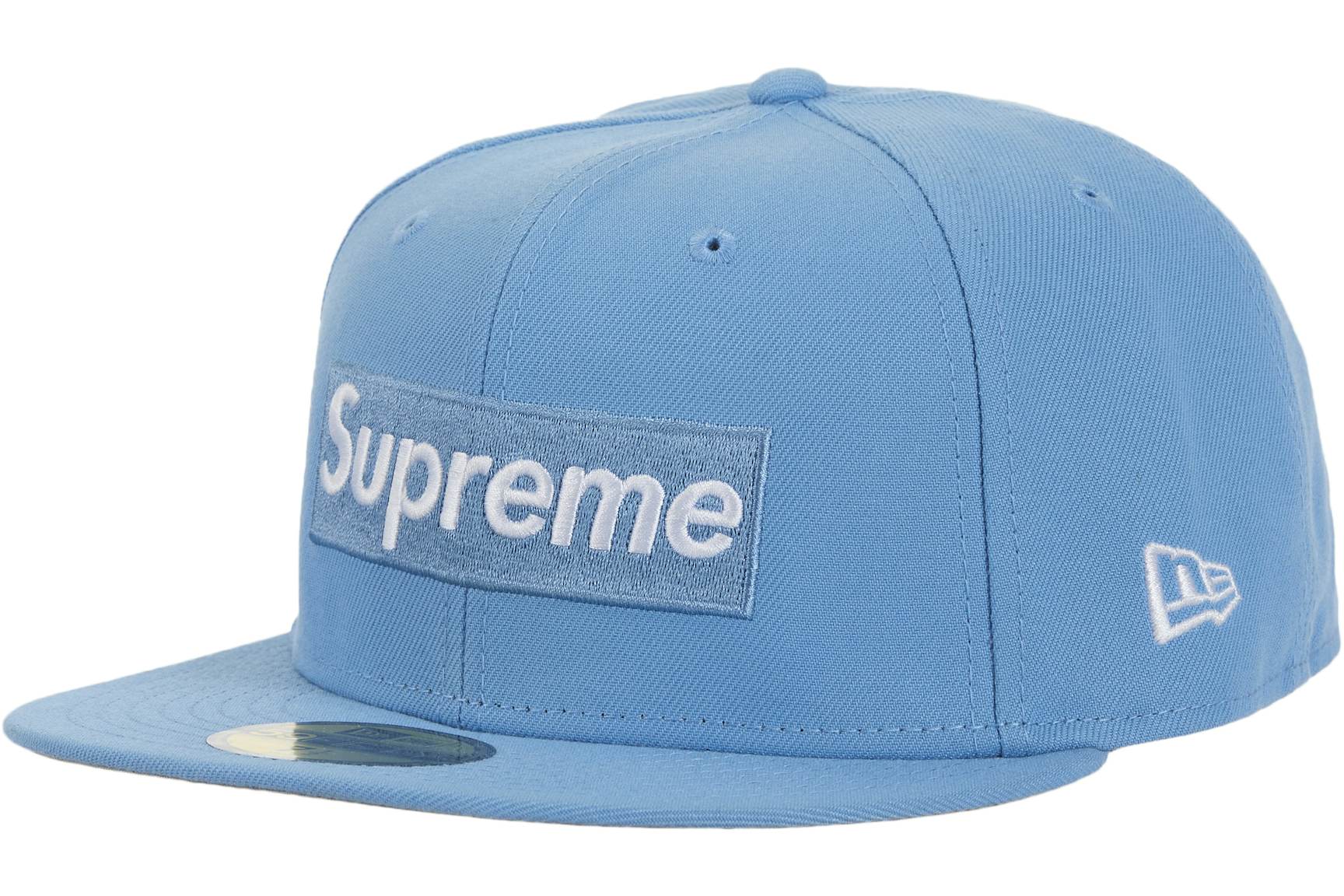 Supreme MLB Teams Box Logo New Era 59Fifty Cap Light Blue - FW25 - US