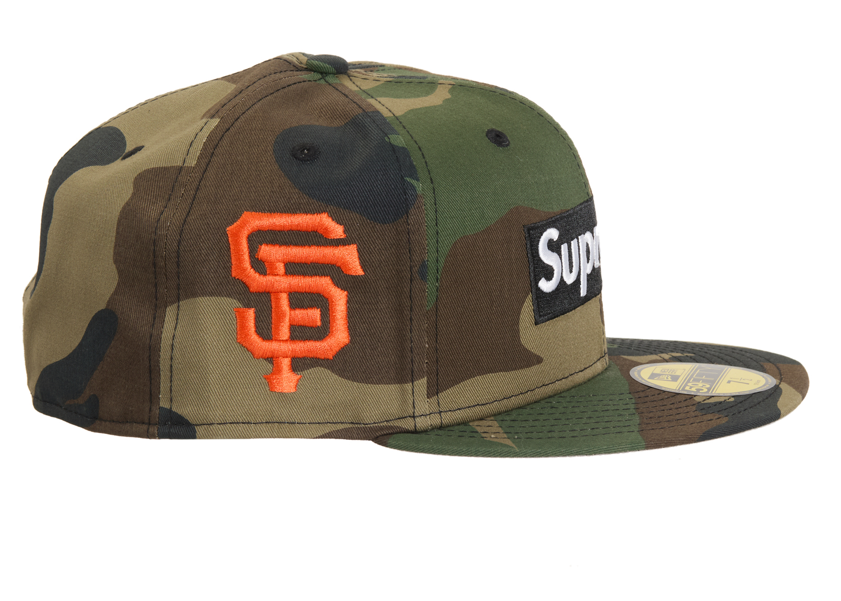 Supreme MLB Teams San Francisco Box Logo New Era 59Fifty Fitted Cap  Woodland Camo