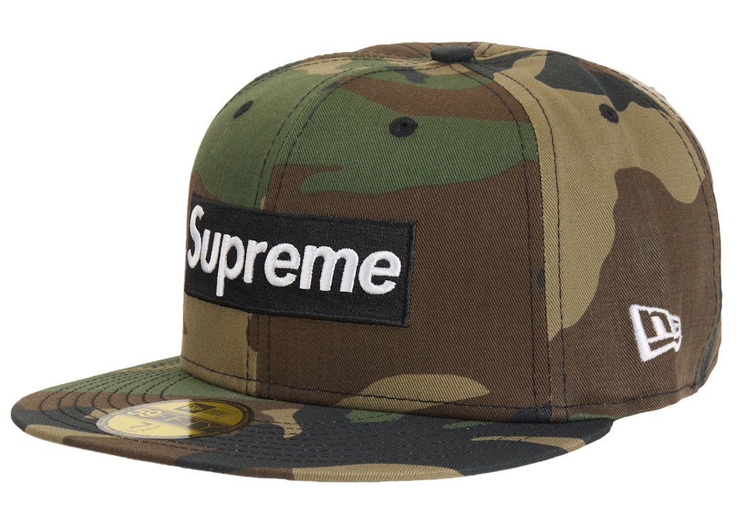 Pre-owned Supreme Mlb Teams San Francisco Box Logo New Era 59fifty Fitted Cap Woodland Camo