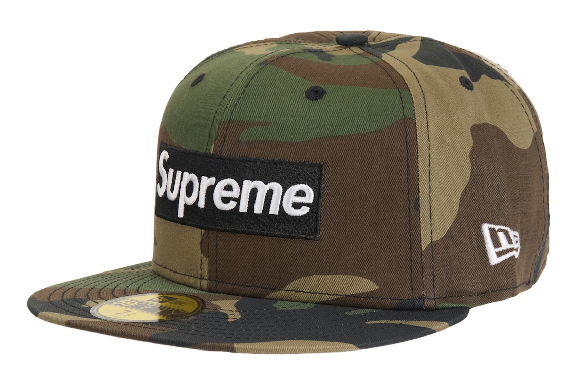 Pre-owned Supreme Mlb Teams San Francisco Box Logo New Era 59fifty Fitted Cap Woodland Camo