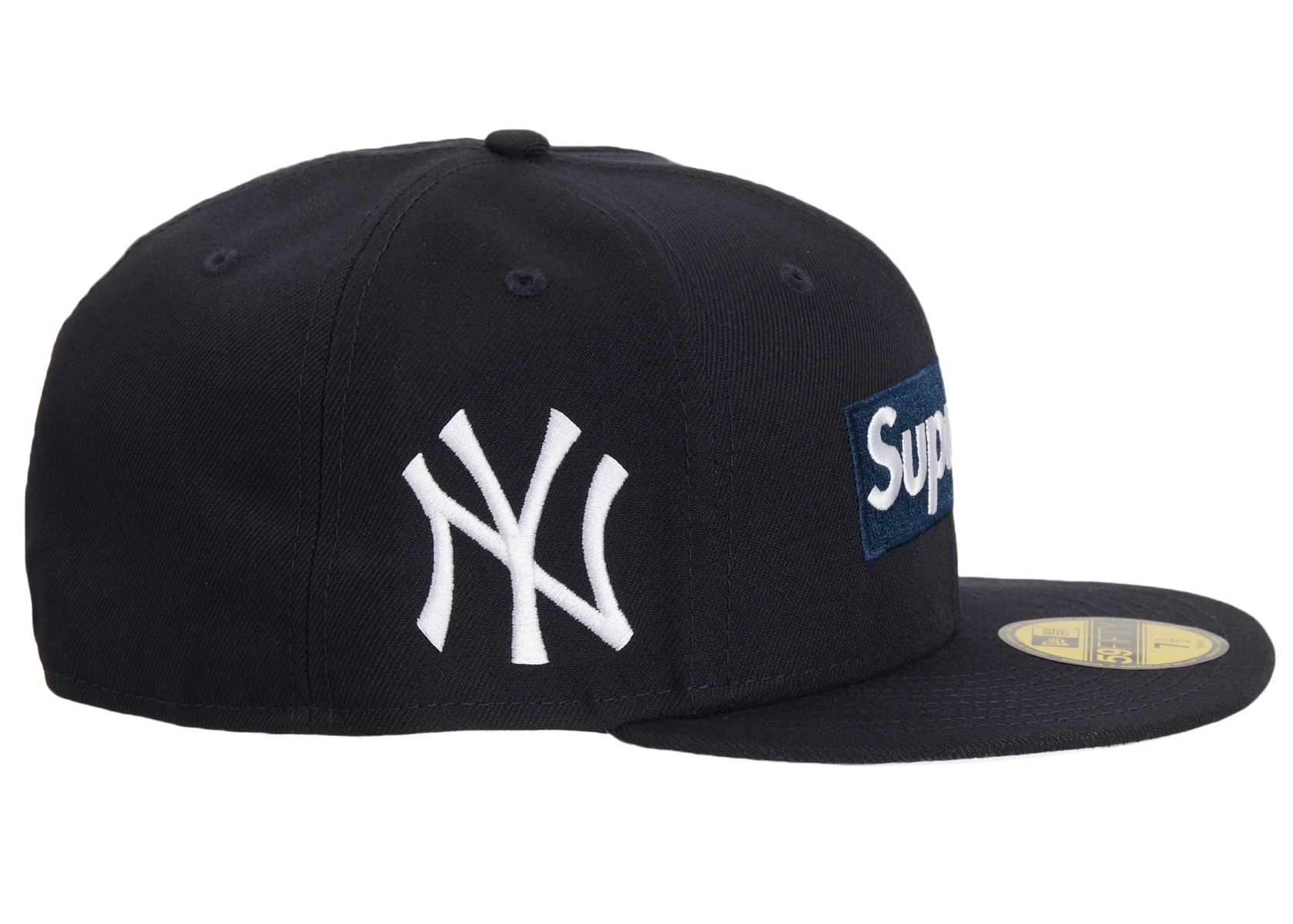 Supreme MLB Teams New York Box Logo New Era 59Fifty Fitted Cap Navy