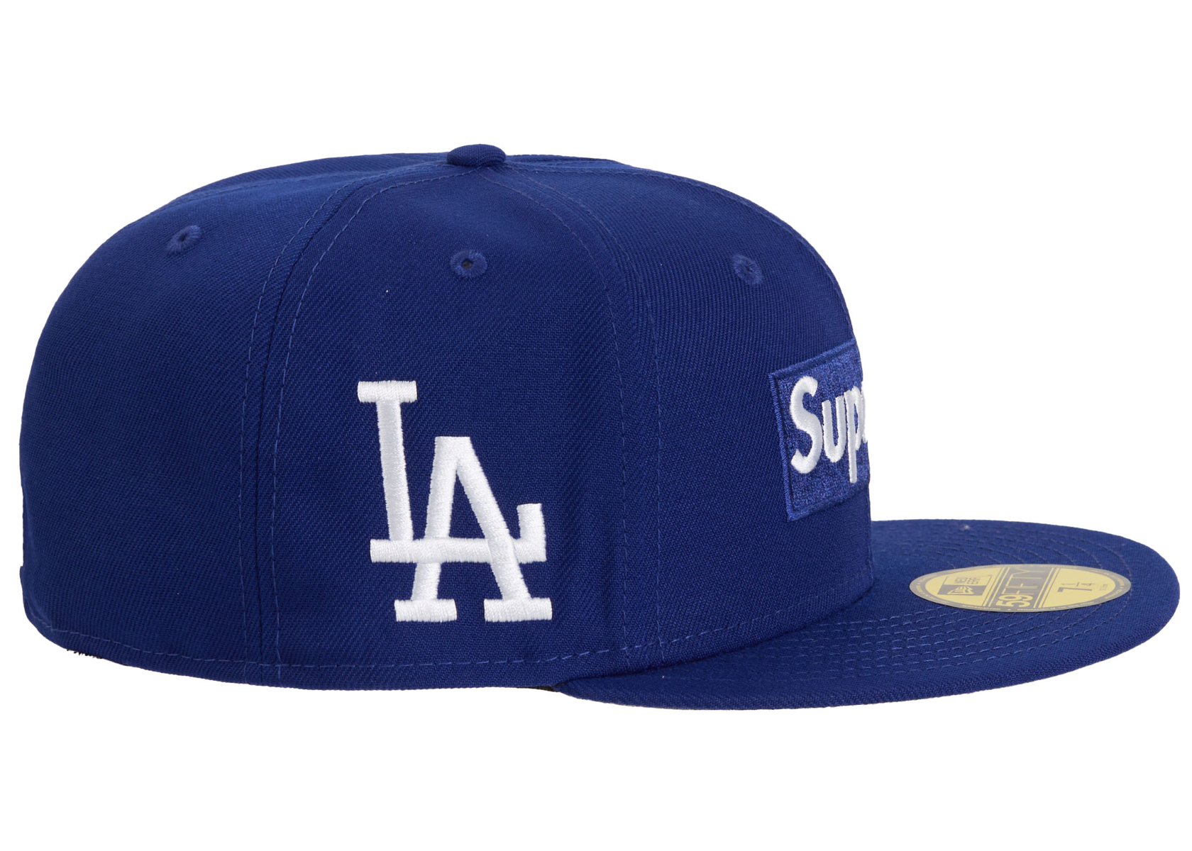 Supreme MLB Teams Los Angeles Box Logo New Era 59Fifty Fitted Cap Dark Royal