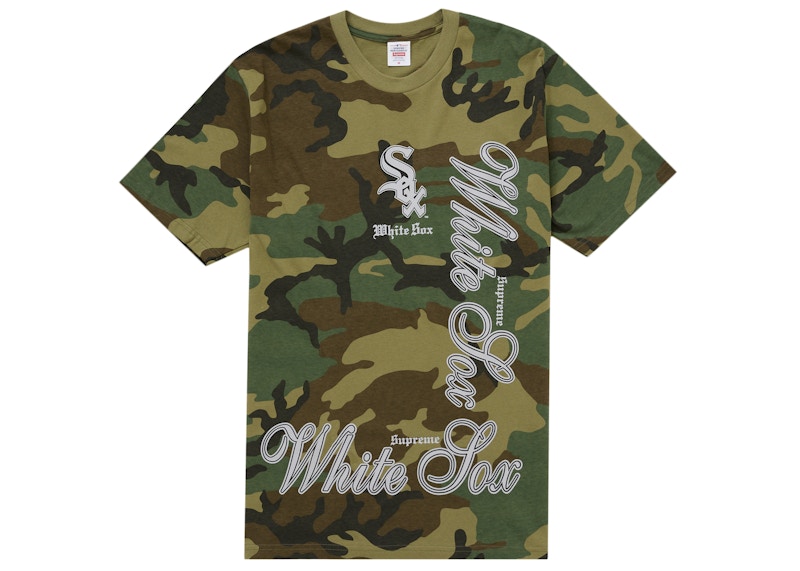 Supreme MLB Teams Sox Tee Camo Men's - FW25 - US