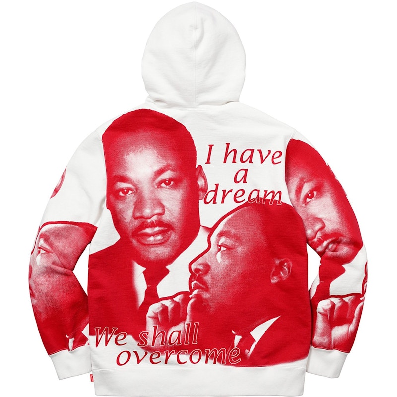 Supreme MLK Hooded Sweatshirt White Men's - SS18 - US