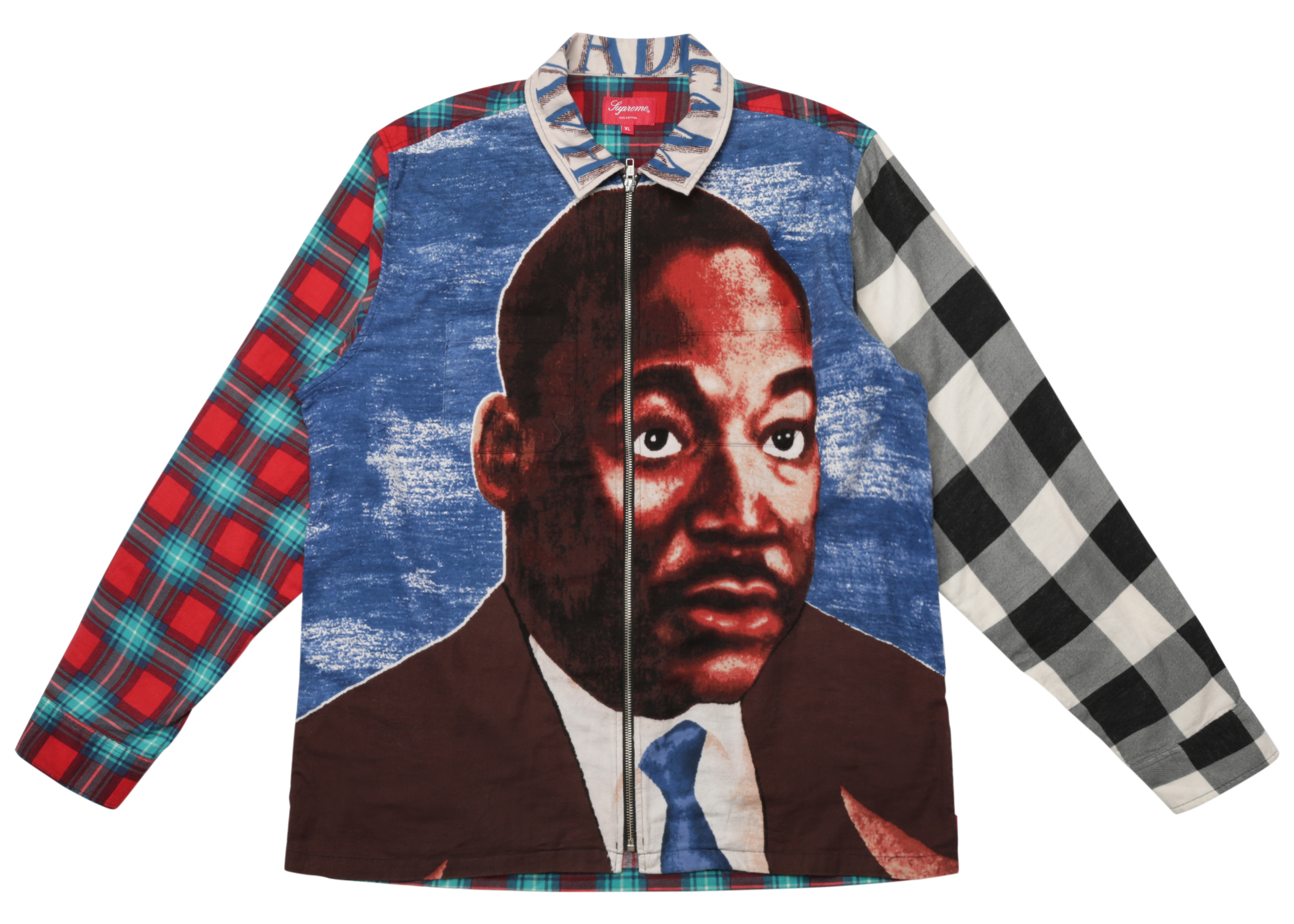 Supreme MLK Zip Up Flannel Shirt Multicolor Men's - SS18 - US
