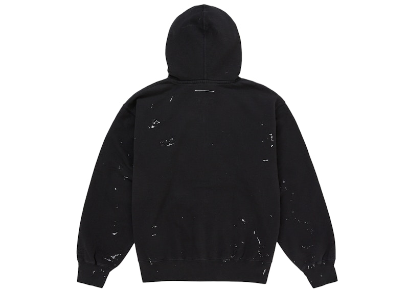 Supreme MM6 Maison Margiela Box Logo Zip Up Hooded Sweatshirt Black
