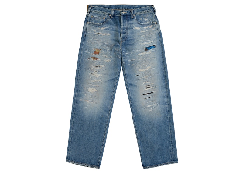 Supreme MM6 Maison Margiela デニム w34 Maison Margiela x Supreme Calça Distressed Selvedge Washed Indigo