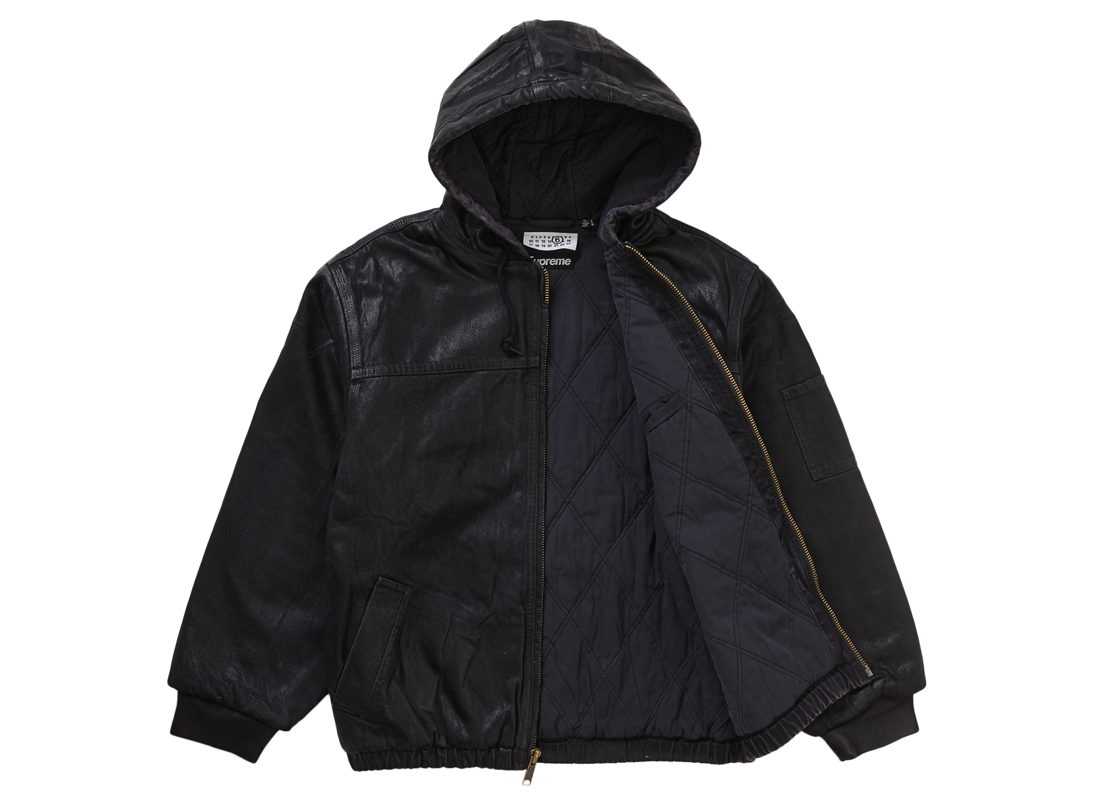 Supreme MM6 Maison Margiela Foil Hooded Work Jacket Black Homme de 