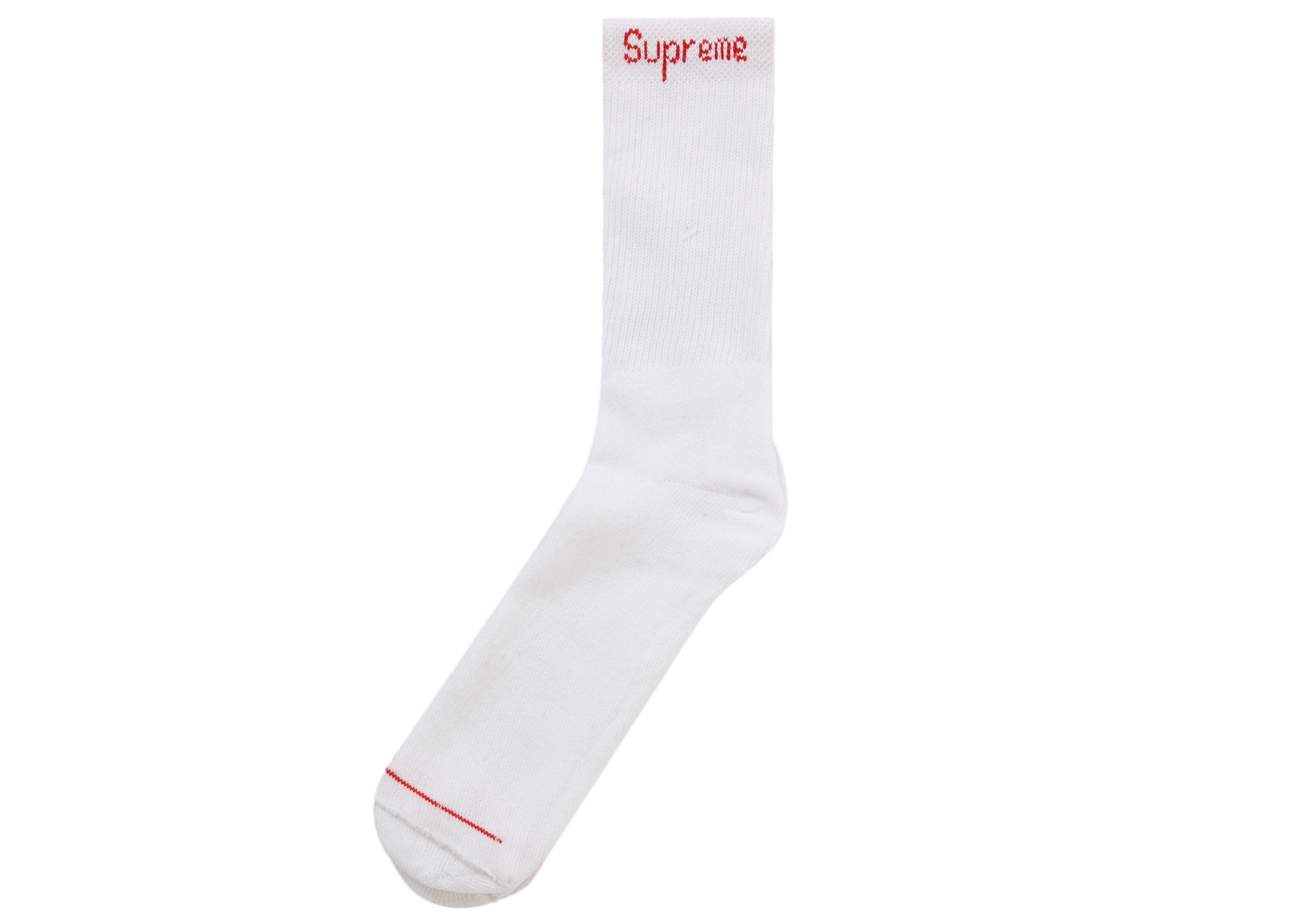 Supreme MM6 Maison Margiela Hanes Crew Socks (1 Pack) White