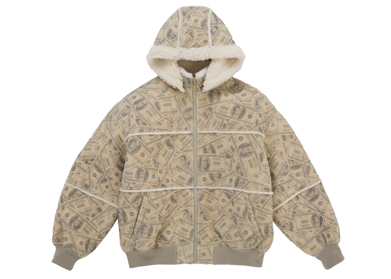 Supreme MM6 Maison Margiela Hooded Shearling Bomber Jacket White