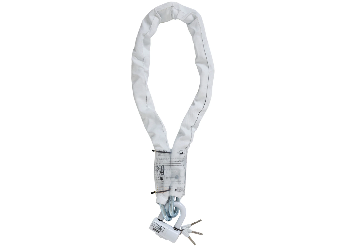 Supreme MM6 Maison Margiela Kryptonite Chain Disc Lock White