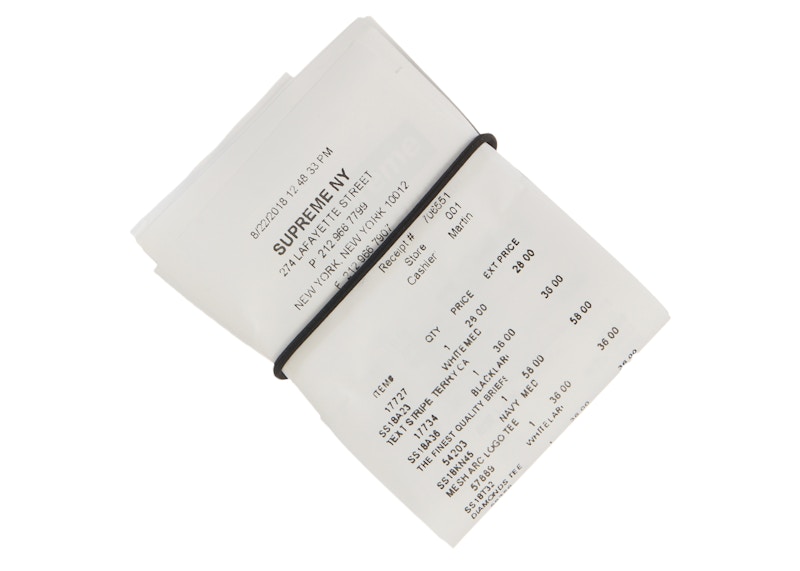 Supreme x MM6  Receipt Walletご了承ください