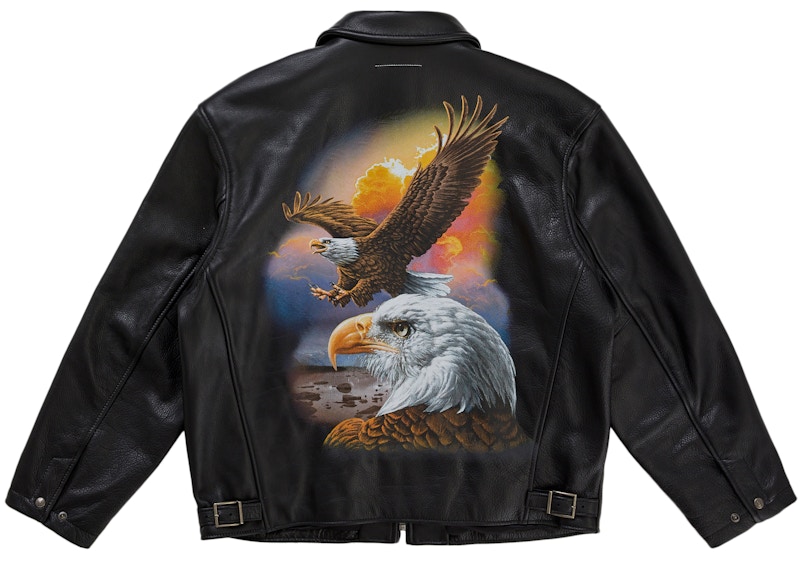¨̮⃝ Supreme MM6 Maison Margiela eagle Supreme MM6 Maison Margiela Schott Eagle Leather Jacket Black