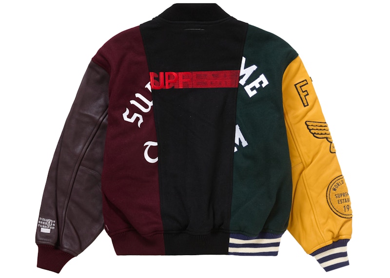 Supreme MM6 Maison Margiela Split Varsity Jacket Multicolor