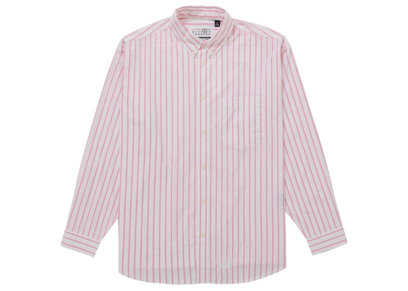 s*)様 Supreme MM6 Maison Margiela Stripe Supreme MM6 Maison Margiela Stripe Shirt Pink Men's - SS26 - US