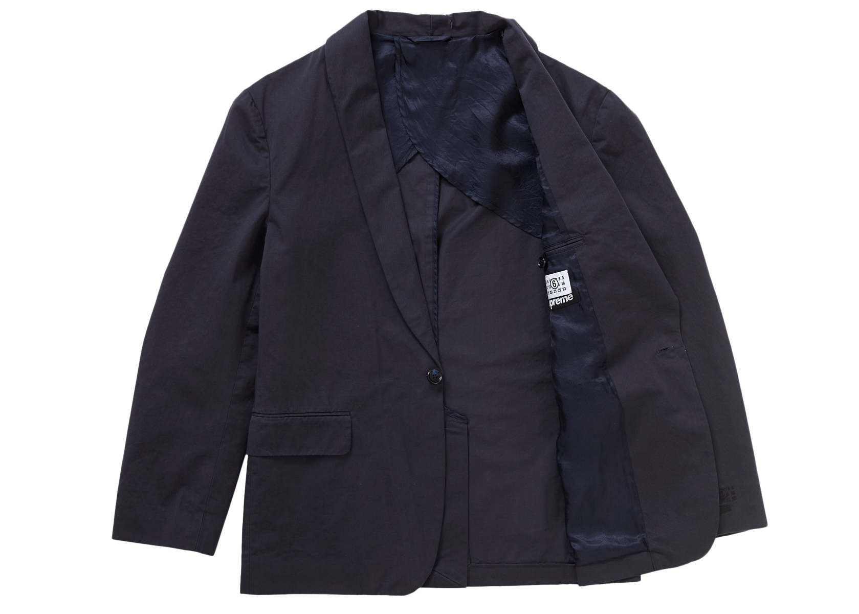 Supreme MM6 Maison Margiela Washed Cotton Suit Navy Men's - SS24 - US