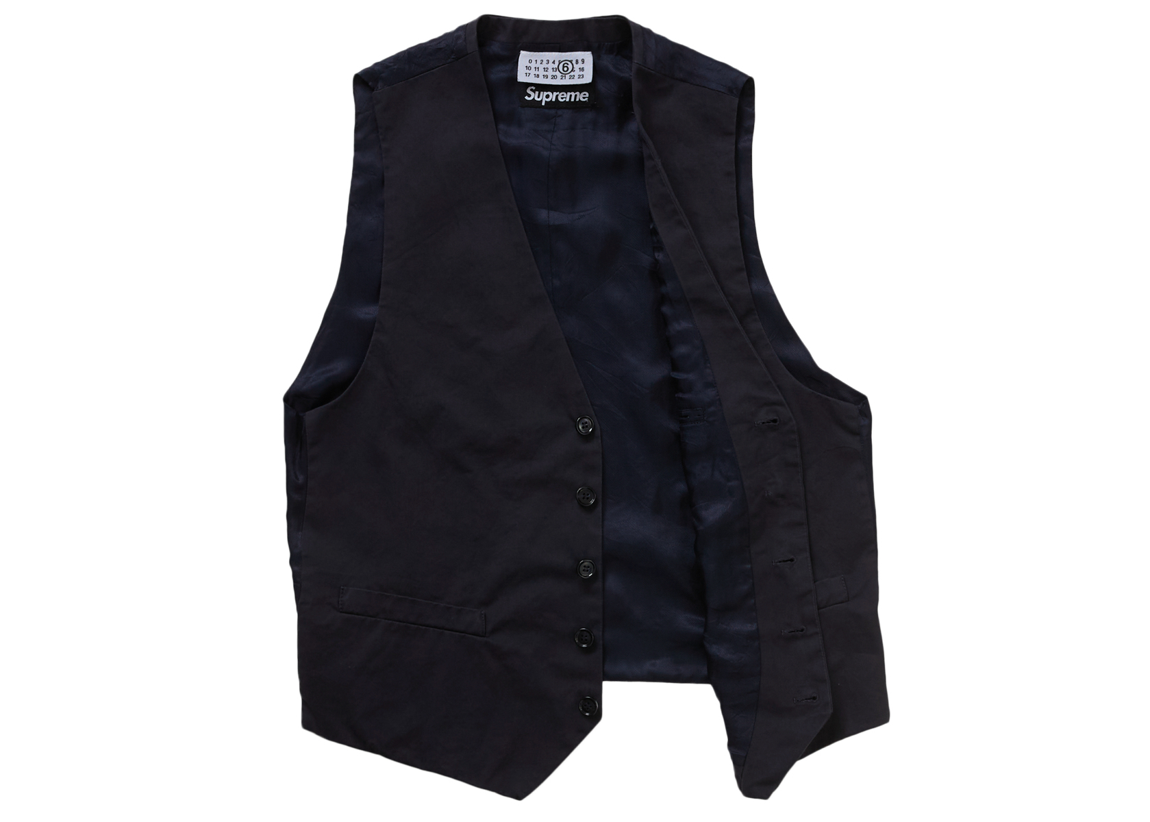 Supreme MM6 Maison Margiela Washed Cotton Suit Vest Navy