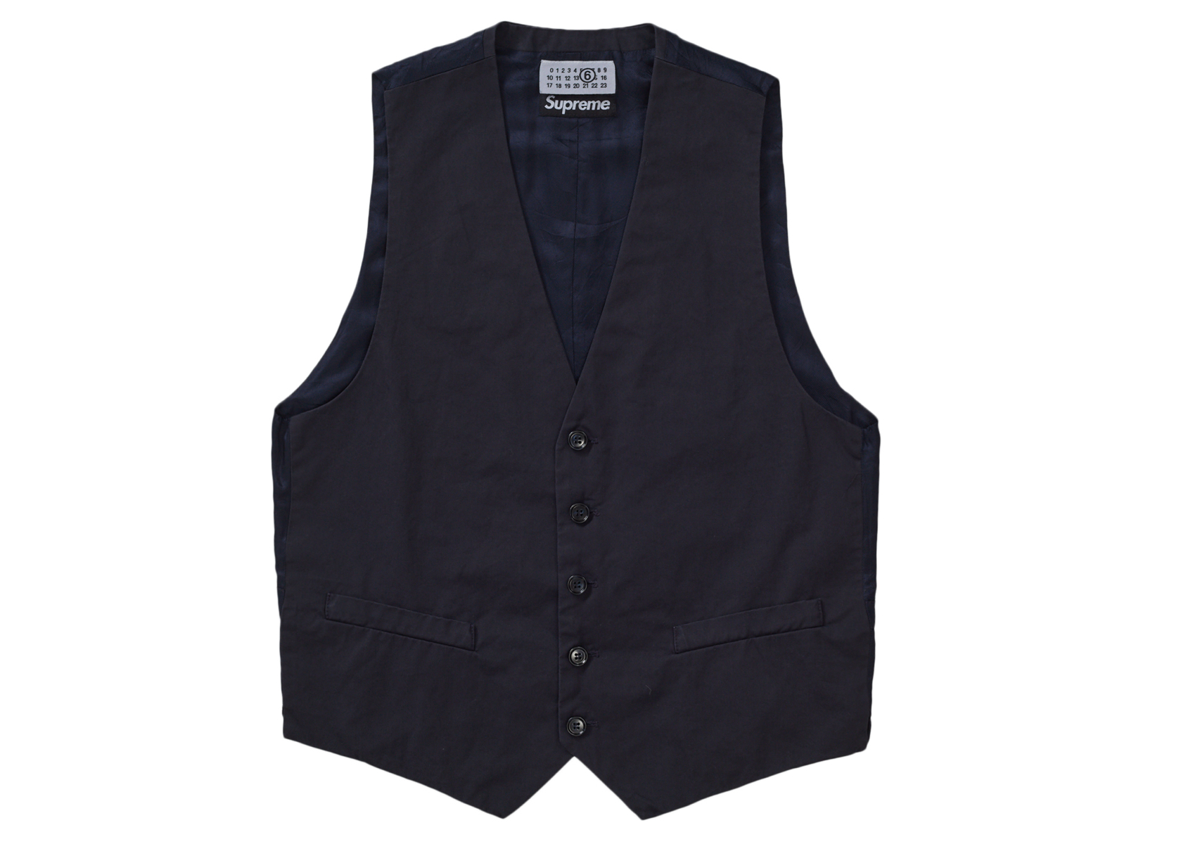 Supreme MM6 Maison Margiela Washed Cotton Suit Vest Navy メンズ ...