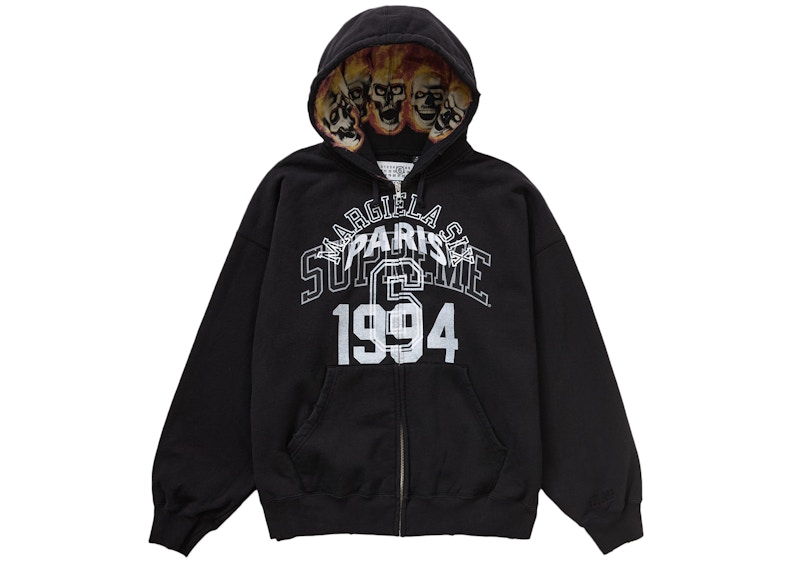 Supreme MM6 Maison Margiela Zip Up Hooded Sweatshirt Black メンズ ...