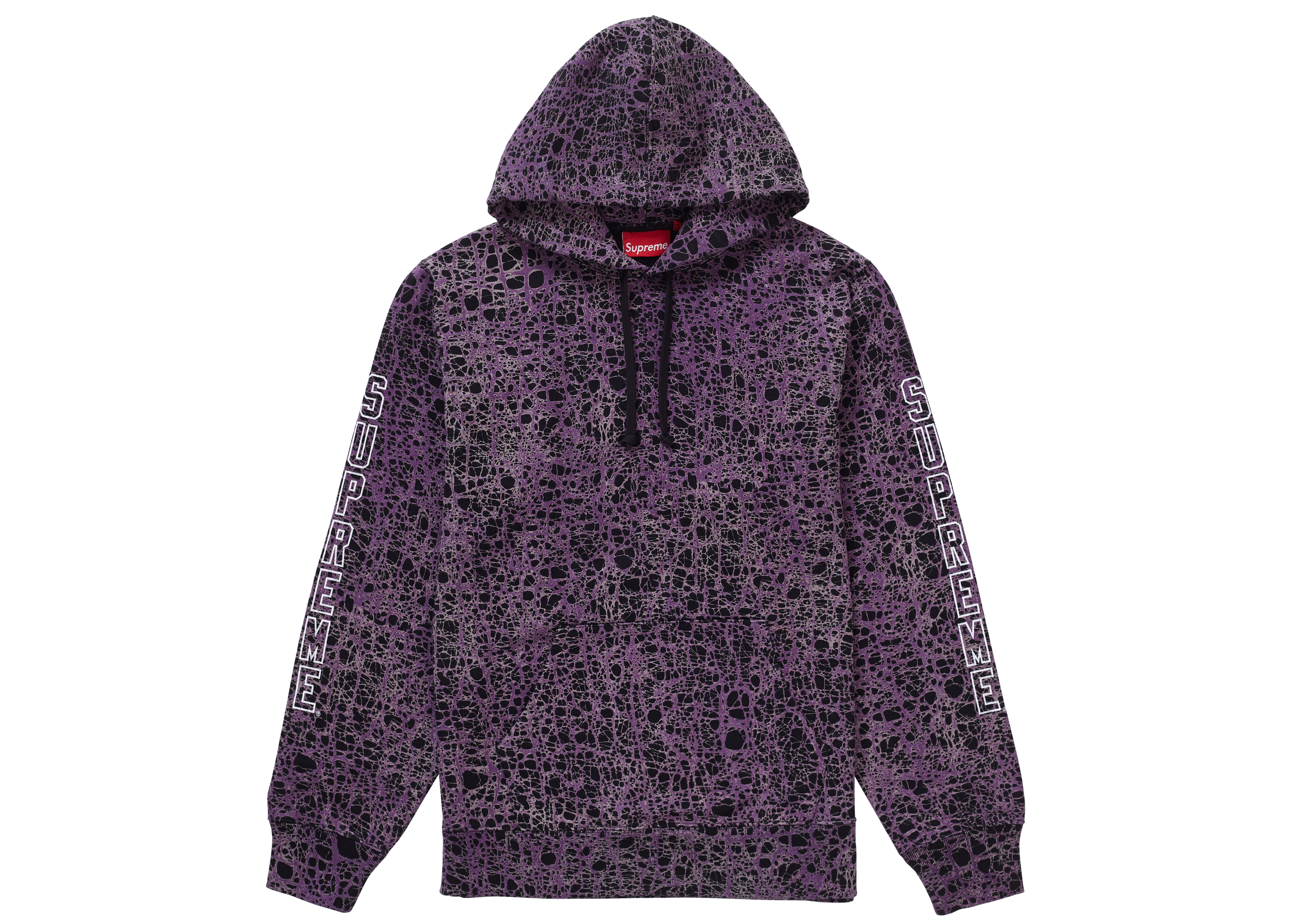 Supreme Marble Hooded Sweatshirt Purple