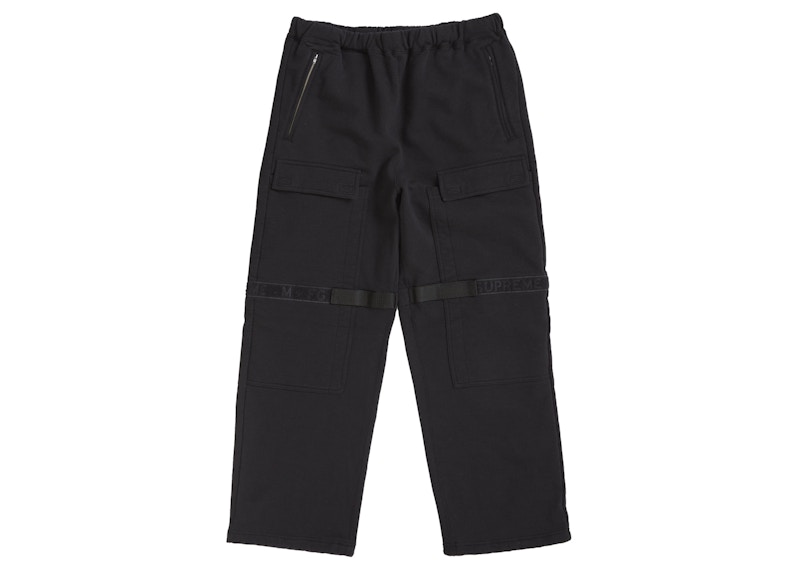 Pre-owned Supreme Men's Marithé + François Girbaud Shuttle Tape Cargo Sweatpant In Black