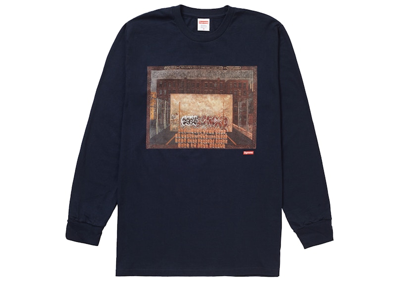 Supreme Martin Wong Attorney Street L/S Tee Navy Men's - FW19 - US