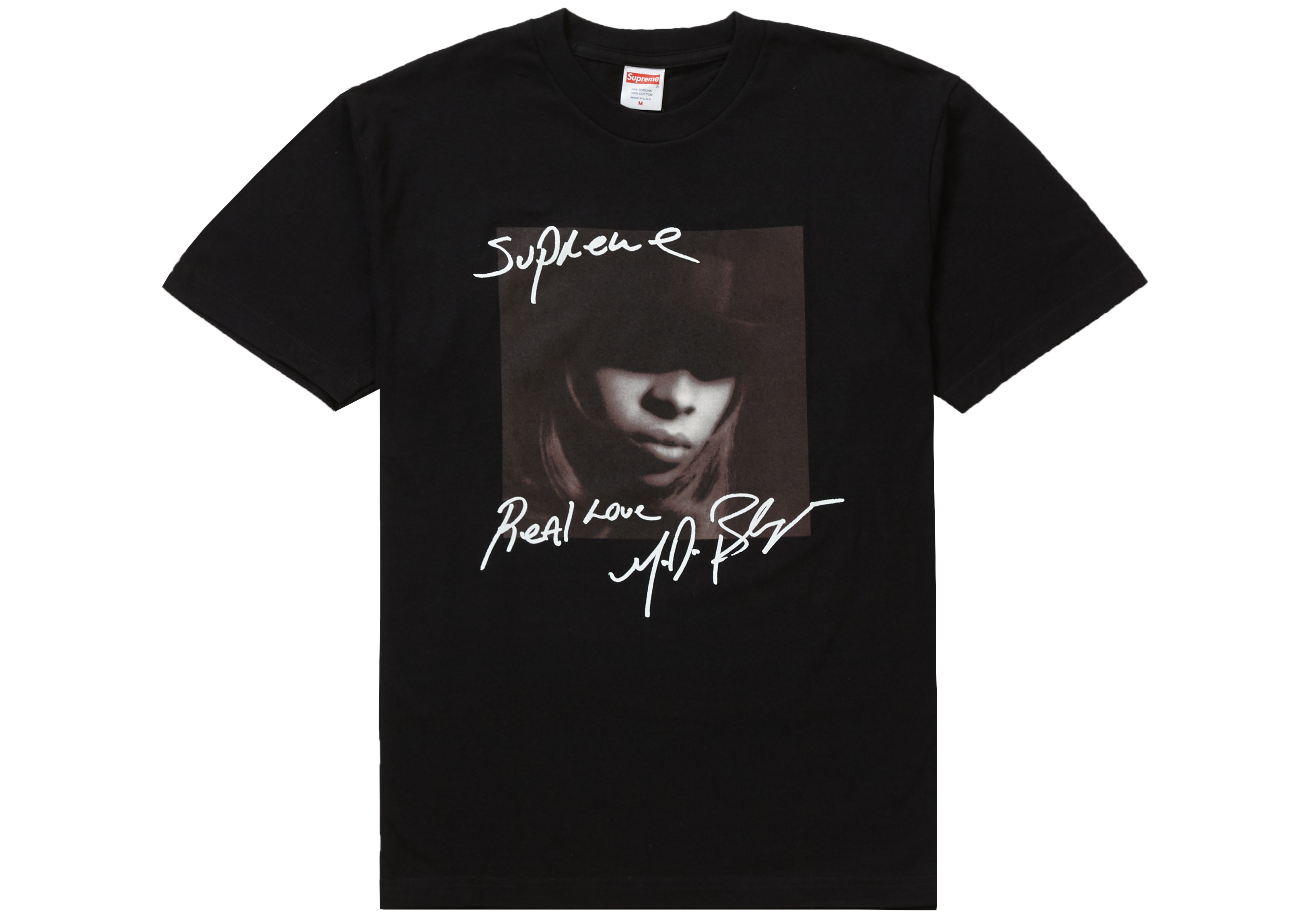 Mサイズ送料込】Supreme Mary J Blige Tee ブラック Tシャツ/カットソー(半袖/袖なし)