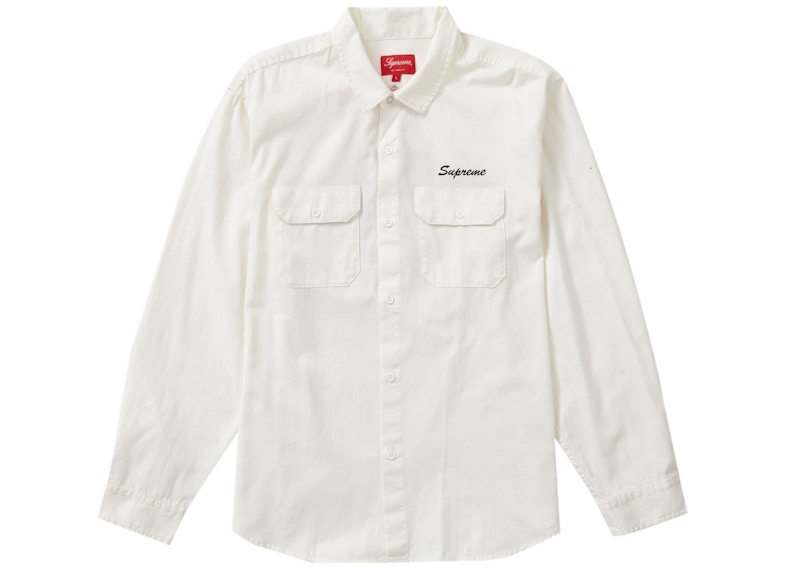 Supreme Mary Work Shirt White Men's - SS22 - GB