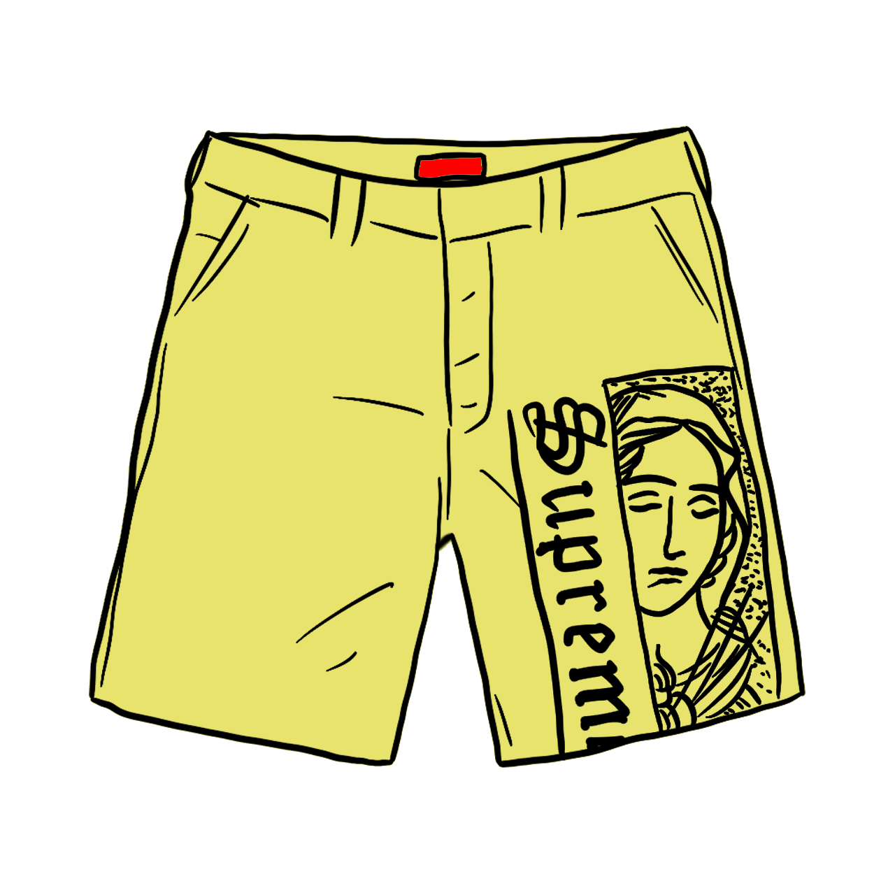 Supreme Mary Work Short HiVis Yellow Men's - SS20 - US
