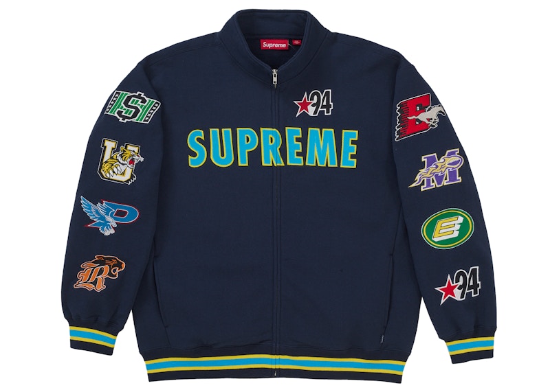 Supreme Mascots Zip Up Sweatshirt Navy Men's - SS26 - US